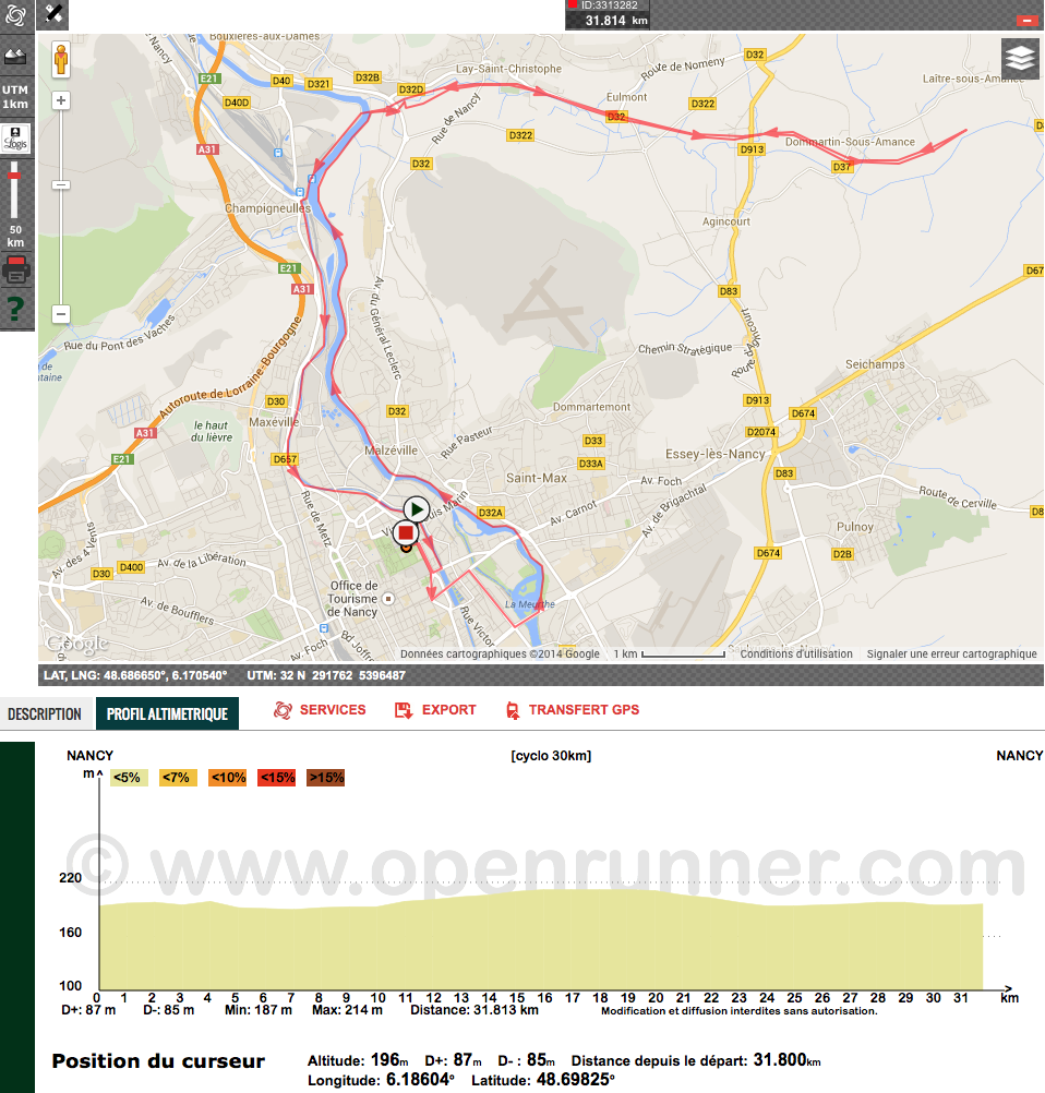 parcours 32km