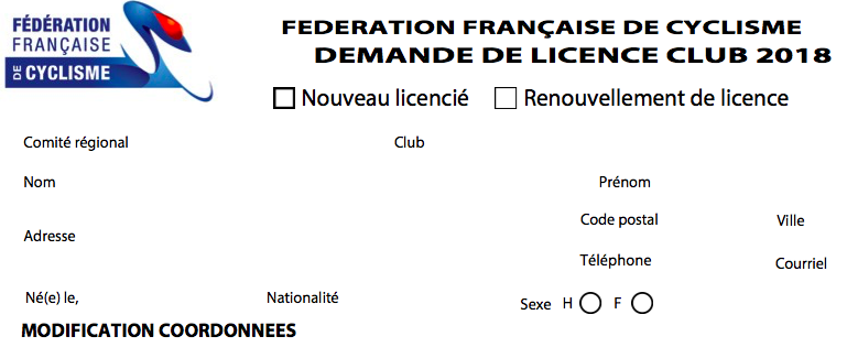 Licence 2018